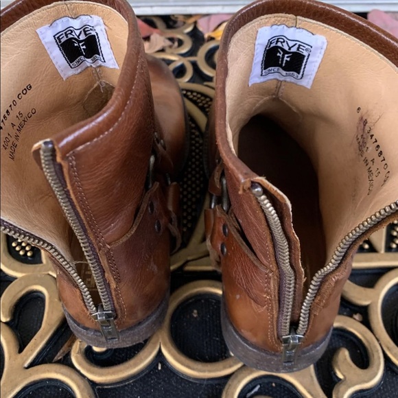 Frye Phillip Harness Cognac Bootie - Picture 4 of 8